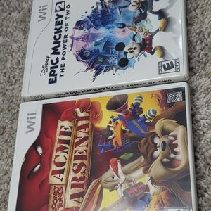 Nintendo Wii Epic Mickey 2 & Looney Tunes Game Set